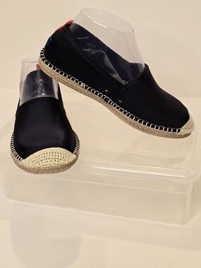 Women's Black Canvas Espadrille Slip-Ons Size 7